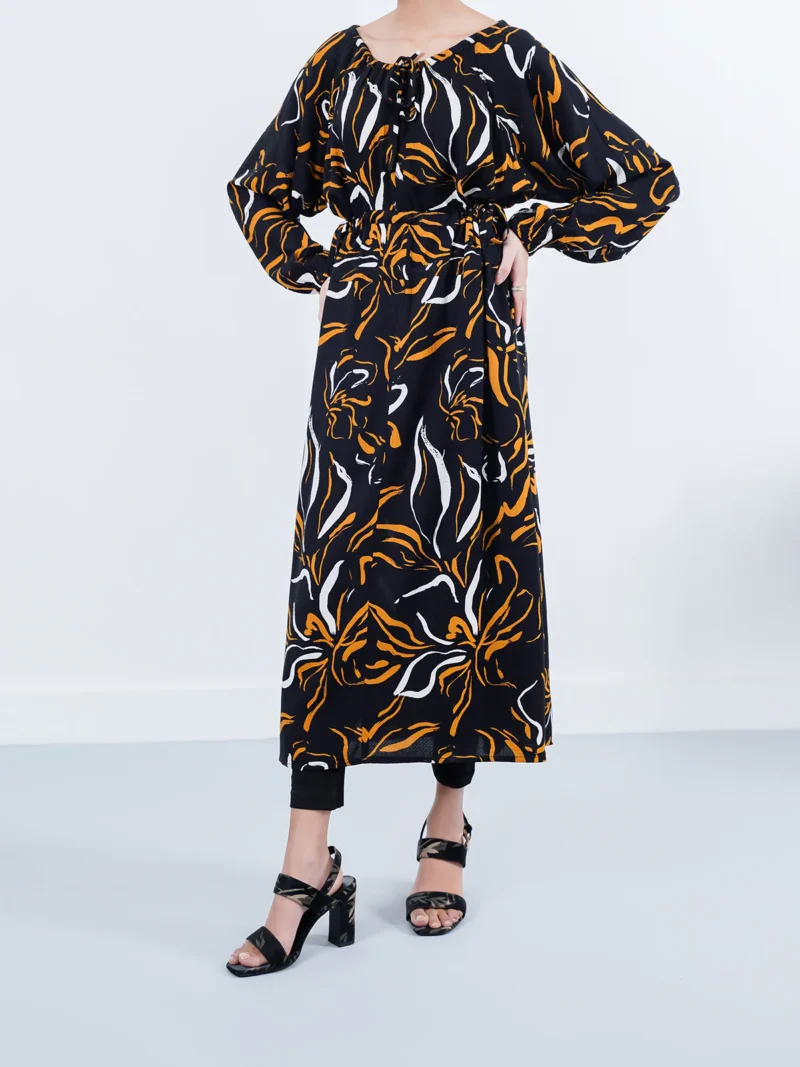 Printed Regular Fit Cotton Dress